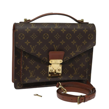 LOUIS VUITTON Monogram Monceau 28 Hand Bag 2way M51185 LV Auth th5046