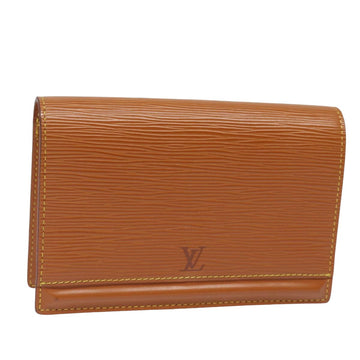 LOUIS VUITTON Epi Tilsitt Pouch Brown M52603 LV Auth th5122