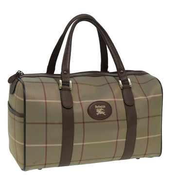 BURBERRYSs Nova Check Boston Bag Canvas Brown Auth th5134