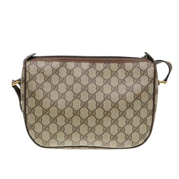 GUCCI GG Supreme Web Sherry Line Shoulder Bag PVC Beige 89 02 077 Auth th5234