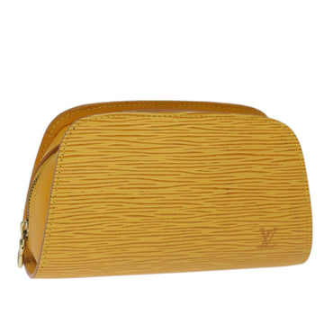 LOUIS VUITTON Epi Dauphine PM Pouch Yellow M48449 LV Auth ti1746