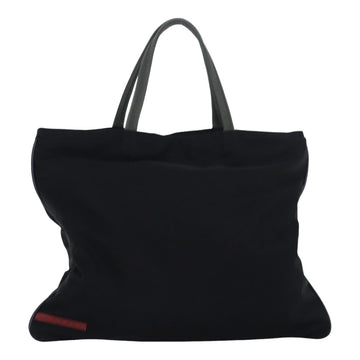 PRADA Sports Tote Bag Nylon Black Gray Auth ti1881