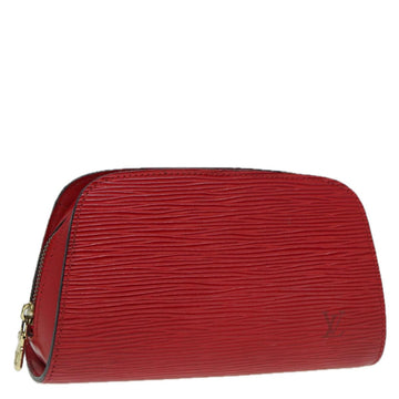 LOUIS VUITTON Epi Dauphine PM Pouch Castilian Red M48447 LV Auth ti1951