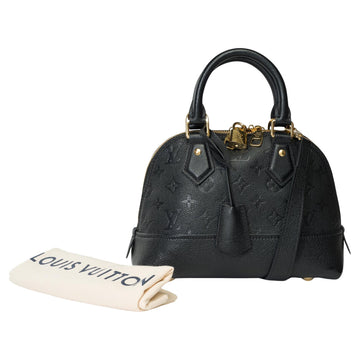 LOUIS VUITTON Neo Alma handbag strap in black monogram calf leather , GHW