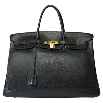 HERMES Classy Birkin 40 handbag in Black Togo calf leather, GHW