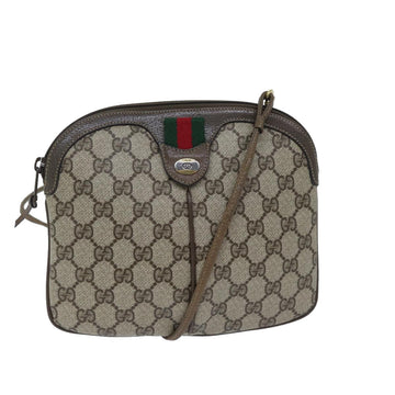 GUCCI GG Supreme Web Sherry Line Shoulder Bag PVC Beige 904 02 047 Auth yk11423