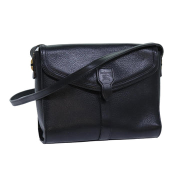 BURBERRYSs Shoulder Bag Leather Black Auth yk11813