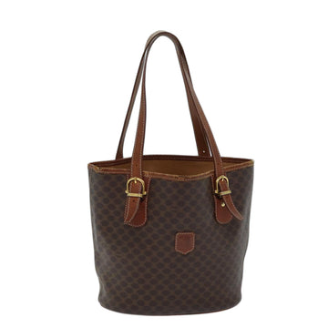 CELINE Macadam Canvas Tote Bag PVC Brown Auth yk11973