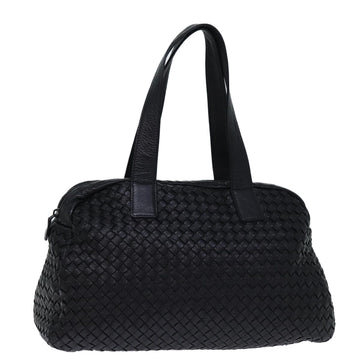 BOTTEGA VENETA INTRECCIATO Shoulder Bag Leather Black Auth yk12046