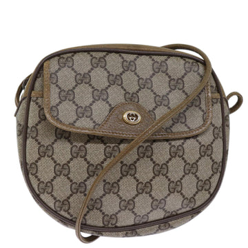 GUCCI GG Supreme Shoulder Bag PVC Beige 56 02 600 Auth yk12077