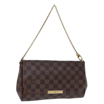 LOUIS VUITTON Damier Ebene Favorit MM Shoulder Bag 2way M41129 LV Auth yk12250