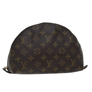 LOUIS VUITTON Monogram Trousse Demi Ronde Cosmetic Pouch M47520 LV Auth yk12289