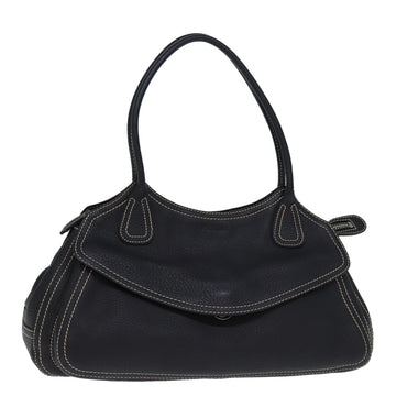 PRADA Hand Bag Leather Black Auth yk12414