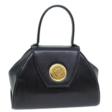 GIVENCHY Hand Bag Leather Black Auth yk12676