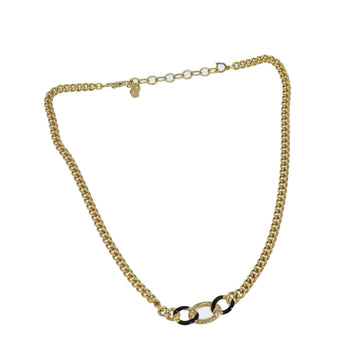 CHRISTIAN DIOR Necklace metal Gold Auth yk12883