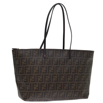 FENDI Zucca Canvas Tote Bag Black Brown Auth yk12917