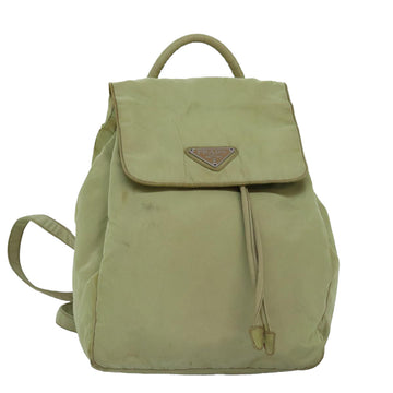 PRADA Backpack Nylon Beige Auth yk12997