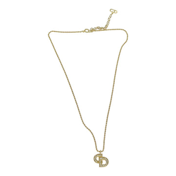 CHRISTIAN DIOR Necklace metal Gold Auth yk13050