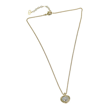 CHRISTIAN DIOR Necklace metal Gold Auth yk13053