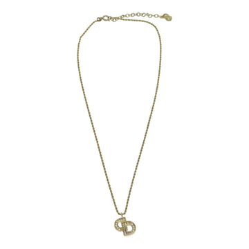 CHRISTIAN DIOR Necklace metal Gold Auth yk13067