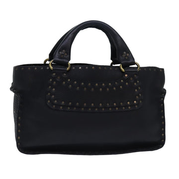 CELINE Boogie bag Hand Bag Leather Black Auth yk13074