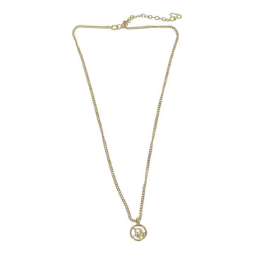 CHRISTIAN DIOR Necklace metal Gold Auth yk13080