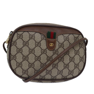 GUCCI GG Supreme Web Sherry Line Shoulder Bag PVC Beige 007 754 Auth yk13102