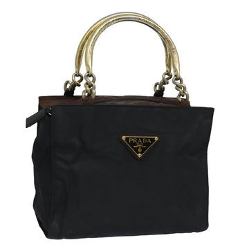 PRADA Hand Bag Nylon Black Auth yk13120