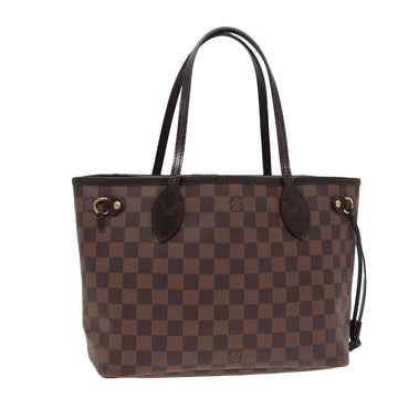 LOUIS VUITTON Damier Ebene Neverfull PM Tote Bag N51109 LV Auth yk13278