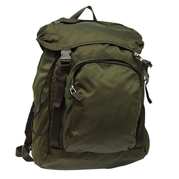 PRADA Backpack Nylon Khaki Auth yk13347