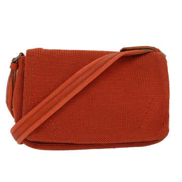 PRADA Shoulder Bag Cotton Orange Auth yk13421