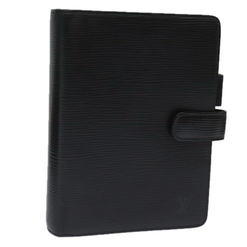 LOUIS VUITTON Epi Agenda MM Day Planner Cover Black R20042 LV Auth yk13516