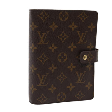 LOUIS VUITTON Monogram Agenda MM Day Planner Cover R20105 LV Auth yk13521