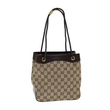 GUCCI GG Canvas Hand Bag Beige Auth yk13565