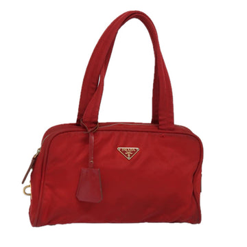 PRADA Hand Bag Nylon Red Auth yk13572