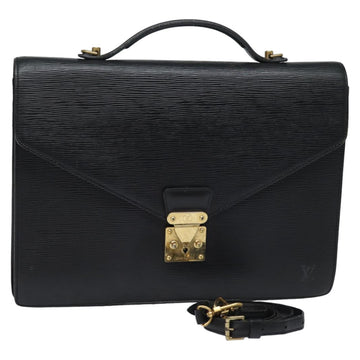 LOUIS VUITTON Epi Porte Documents Bandouliere Black M54462 LV Auth yk13596