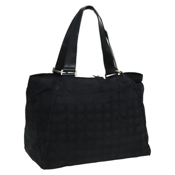 CHANEL New Travel Line Tote Bag Nylon Black CC Auth yk13634