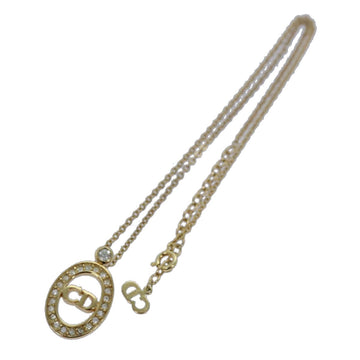 CHRISTIAN DIOR Necklace metal Gold Auth yk13672