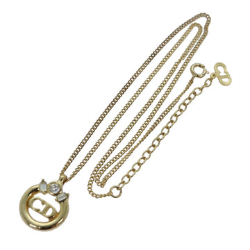 CHRISTIAN DIOR Necklace metal Gold Auth yk13690