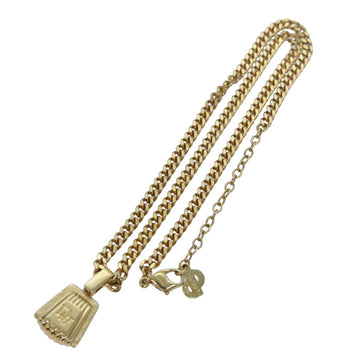 CHRISTIAN DIOR Necklace metal Gold Auth yk13763