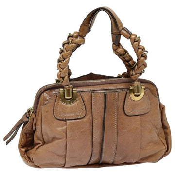 Chloe Hand Bag Leather Brown Auth yk13778