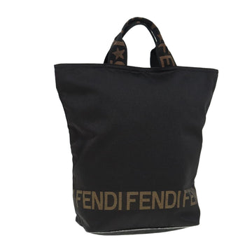 FENDI Hand Bag Nylon Black Auth yk13789