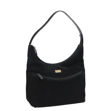 GUCCI Shoulder Bag Suede Black 001 3386 Auth yk13807