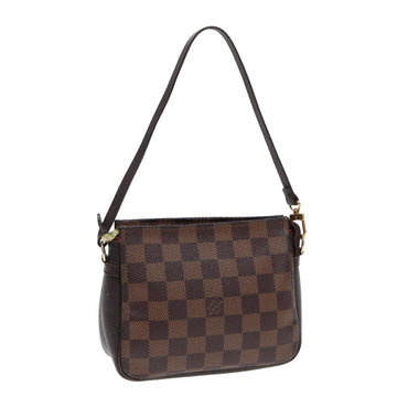 LOUIS VUITTON Damier Ebene Trousse Make Up Pouch N51982 LV Auth yk13888