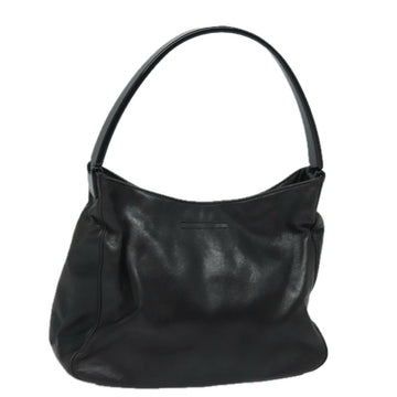 PRADA Hand Bag Leather Black Auth yk13907