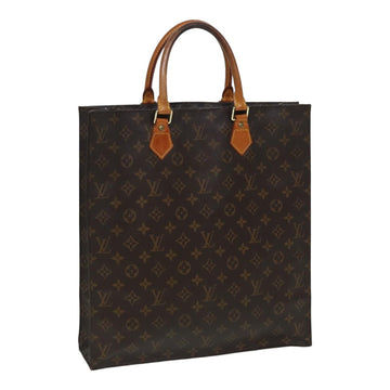 LOUIS VUITTON Monogram Sac Plat Hand Bag M51140 LV Auth yk13934