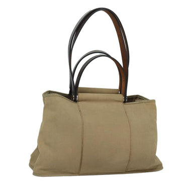 HERMES Kavac Elan PM Hand Bag Canvas Beige Auth yk13961