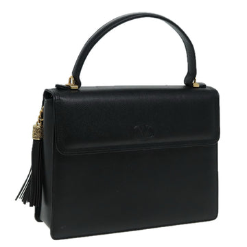 VALENTINO Hand Bag Leather Black Auth yk13995