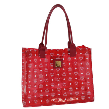 MCM Vicetos Logogram Phenomenon Collaboration Tote Bag Vinyl Red Auth yk14094