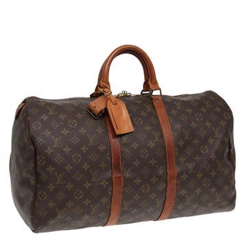 LOUIS VUITTON Monogram Keepall 50 Boston Bag M41426 LV Auth yk14230